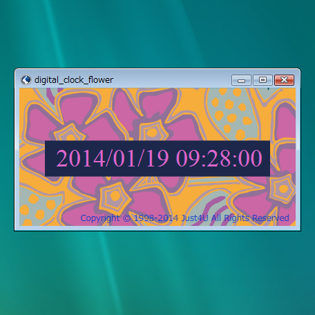  Digital_Clock_Flower