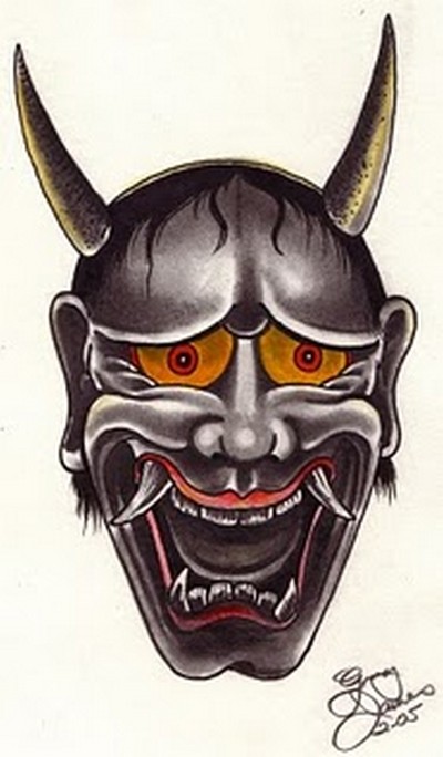 Tattoo Topeng Jepang Japanese Mask Tattoo