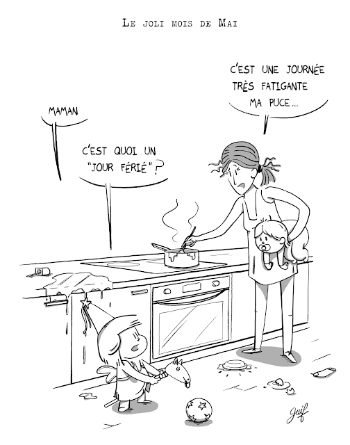 chroniques, coline, blog, humour, BD, férié, mai, maman