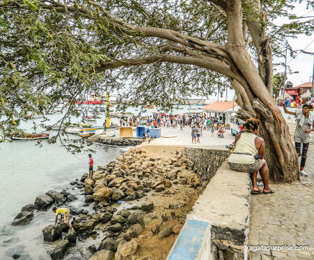 Porto de Palmeiras na Ilha do Sal em Cabo Verde