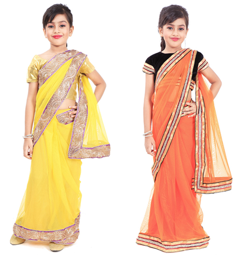 baju sari india anak