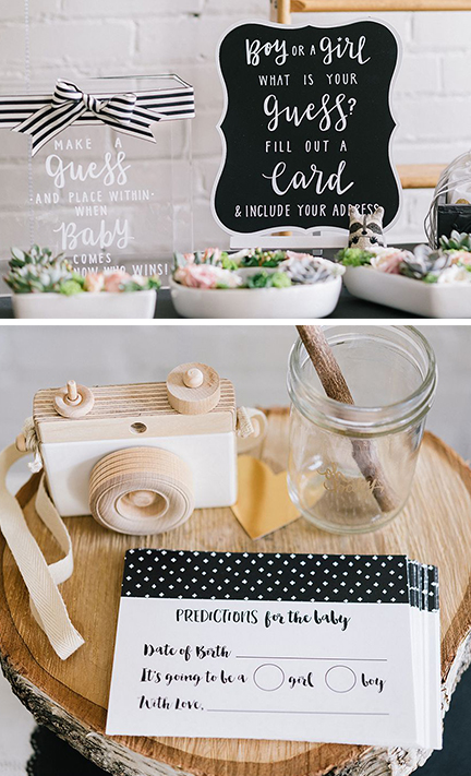 modern wilderness baby shower - party details | creativebag.com