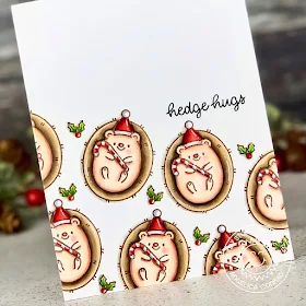 Sunny Studio Stamps: Hedgey Holidays Hedgehog Themed Christmas Cards by Angelica Conrad