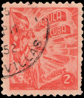 Cuban Postage Stamp CU-450 Havana Tobacco Industry 2 centavos 1950