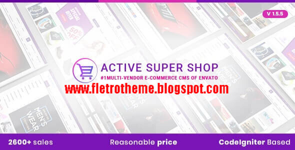 Active Super Shop Multi Vendor Marketplace CMS  - Responsive Blogger Template