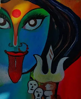 Kali Thakur Drawing, Painting, Design 2023 - Kali Puja Drawing, Colour
