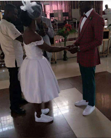 Couple Rocks Matching White Sneakers On Their Wedding Day (Photo)