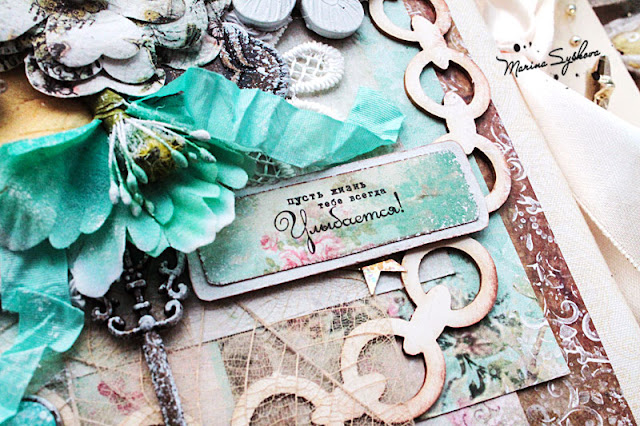 [ Shabby notebook ] @marinasyskova #notebook #scrapbooking #shabbychic