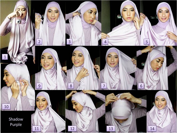contoh tutorial hijab segi empat kreasi demam isu terbaru 2017/2018