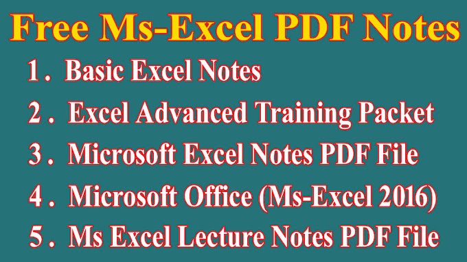 Excel Master Tricks & Tips Notes PDF Files 2023