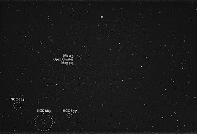 M103 open cluster