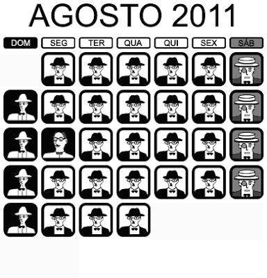 Calendário pessoano: Agosto de 2011