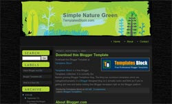Blogger Template - Simple Nature Green