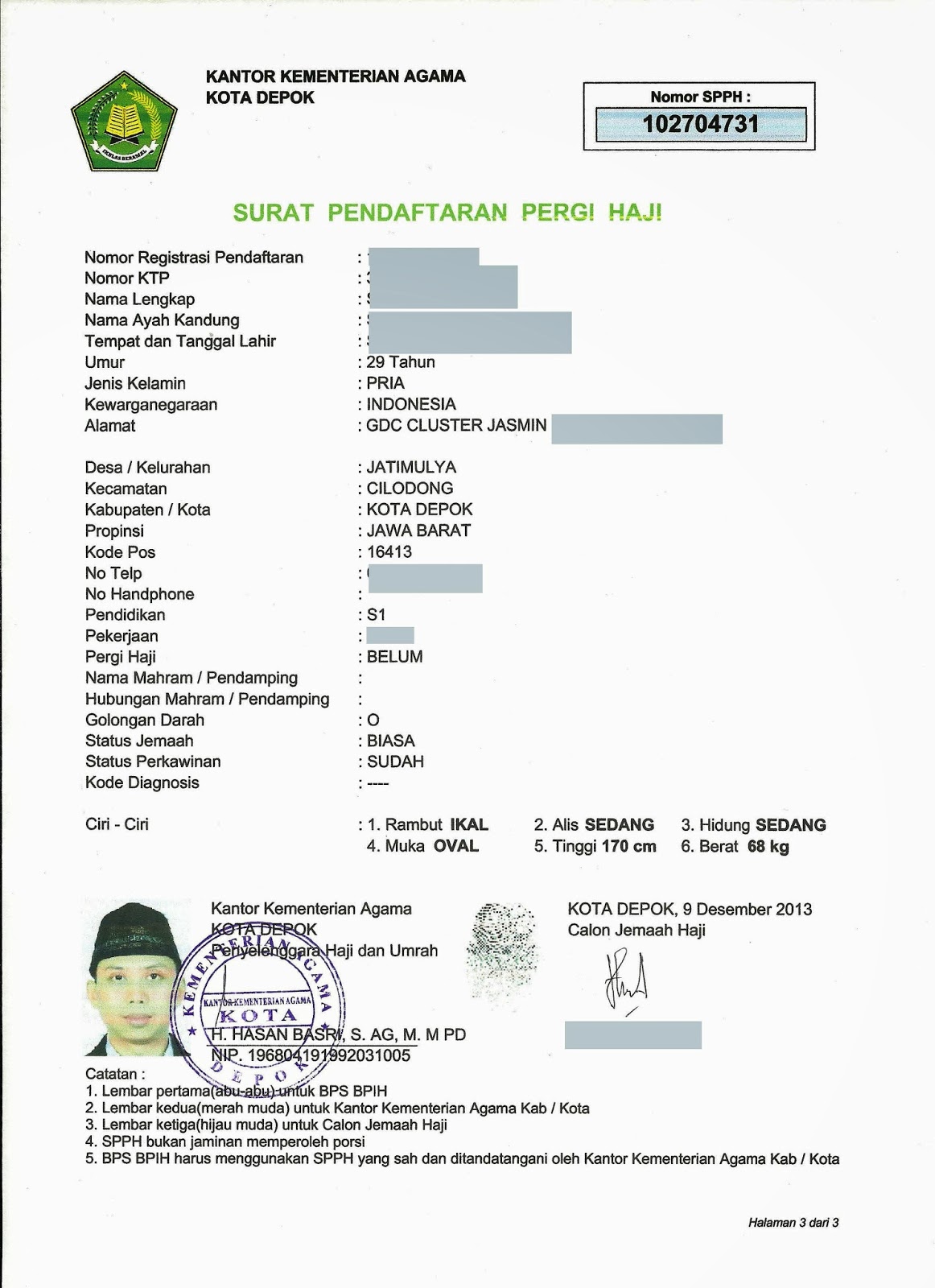 Contoh Surat Wasiat Pergi Haji - Contoh Kep