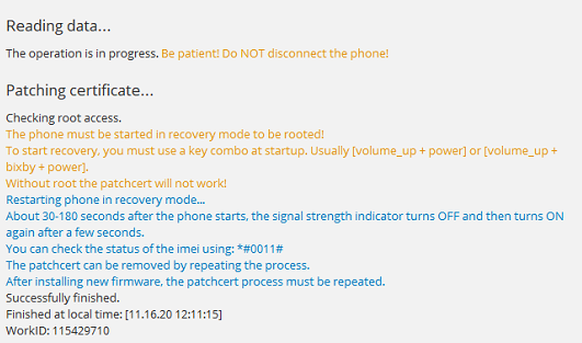 SM-A5070Z U4 repair imei A5070