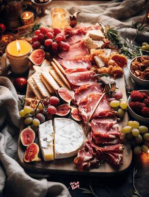 festive fruit grazing fruit cheese meat platter Christmas charcuterie board ideas 2023 holiday season