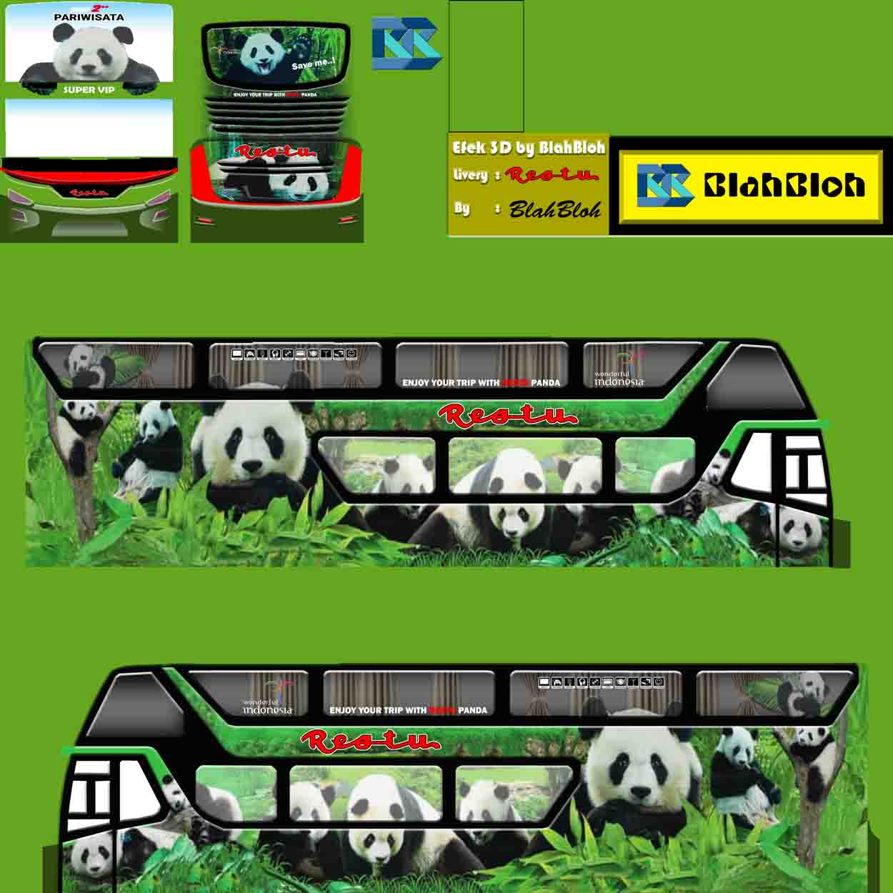 livery bussid bus panda