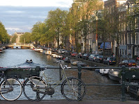 One of the canals of Amsterdam