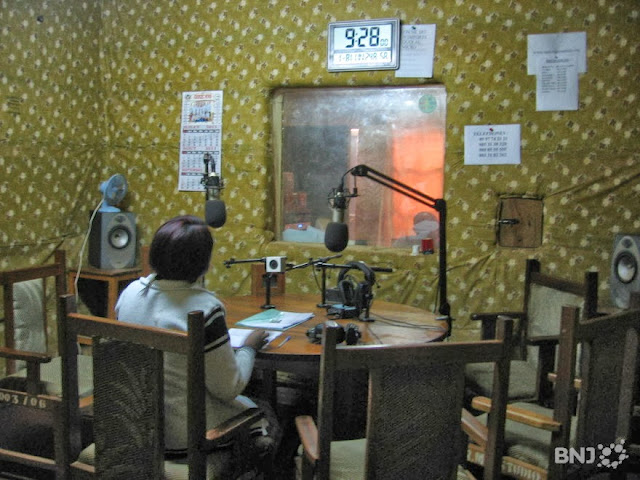 Le studio de Radio Maendeleo.Photo: Fiston Mahamba