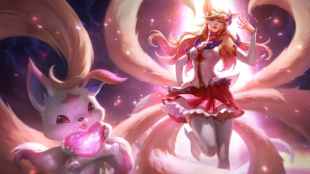 League of Legends Star Guardian Ahri Game wallpaper. Click on the image above to download for HD, Widescreen, Ultra HD desktop monitors, Android, Apple iPhone mobiles, tablets.