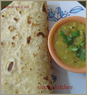 Sivaniskitchen-Chapati with masala dal