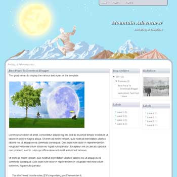 Mountain Adventurer blogger template. blogger template from wordpress theme