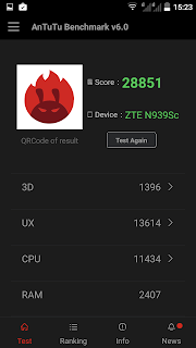 ZTE Blade A711 - skor Antutu Benchmark