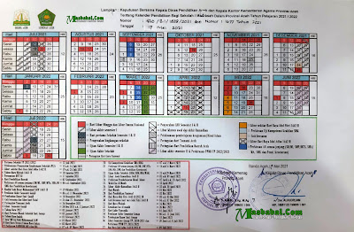 Kalender Pendidikan Tahun Ajaran 2021-2022 - Kalender Pendidikan Provinsi Aceh Tahun Ajaran 2021-2022.