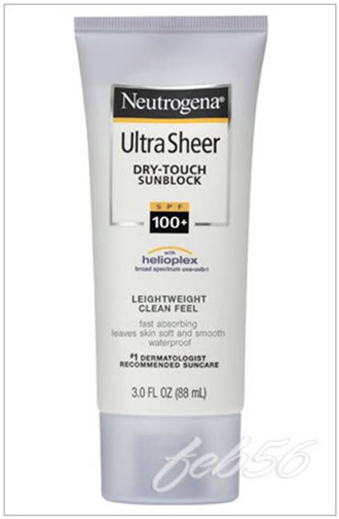 The ads at issue here were for Neutrogena's new Ultra Sheer DryTouch 