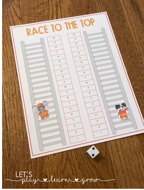 Race to the Top of the Ladder Counting Activity
