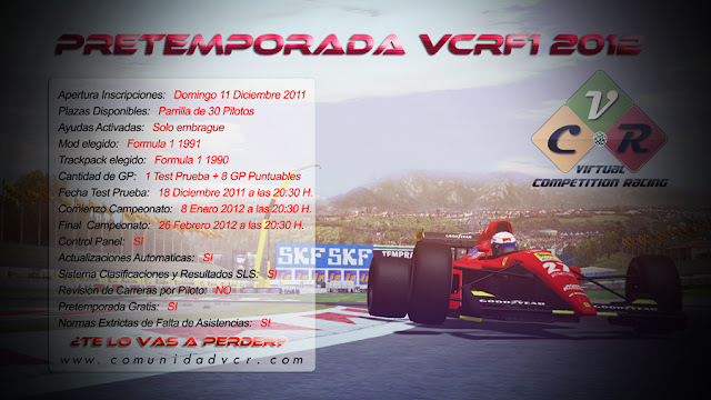 Pretemporada rFactor F1 2012