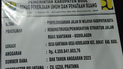 Diduga Pekerjaan Asal-Asalan. Kajari Buol Diminta  Segera Turun Lapangan 