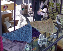 Display of beaded kerchiefs