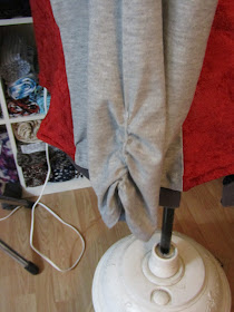 Simplicity 1072 Red Velvet Knit Gray Jersey Sweatshirt www.sewplus.blogspot.com