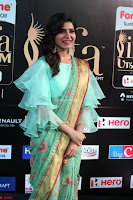 Samantha Ruth Prabhu Smiling Beauty in strange Designer Saree at IIFA Utsavam Awards 2017  Day 2  Exclusive 05.JPG