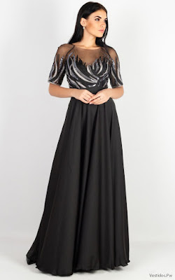 Vestidos negro con blanco