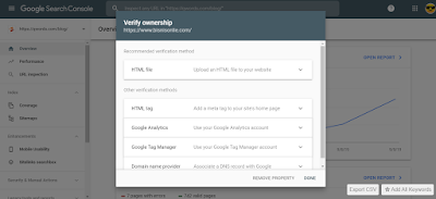 Verifikasi Google Search Console