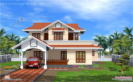  New  Home  Design  Kerala  model 1900 sq feet home  design 