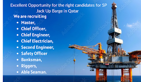  Excellent Opportunity for the right candidates for SP Jack Up Barge in Qatar 