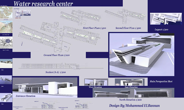 Graduation Project Water Research Centre, Architectural Poster