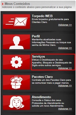 Adicionar serviços