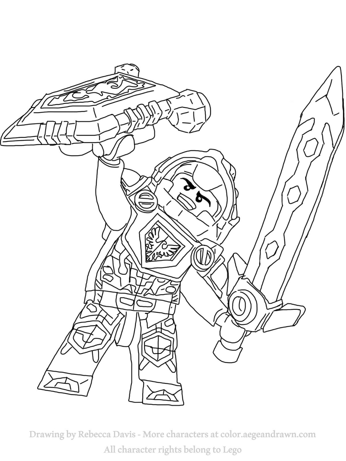 nexo knights coloring pages