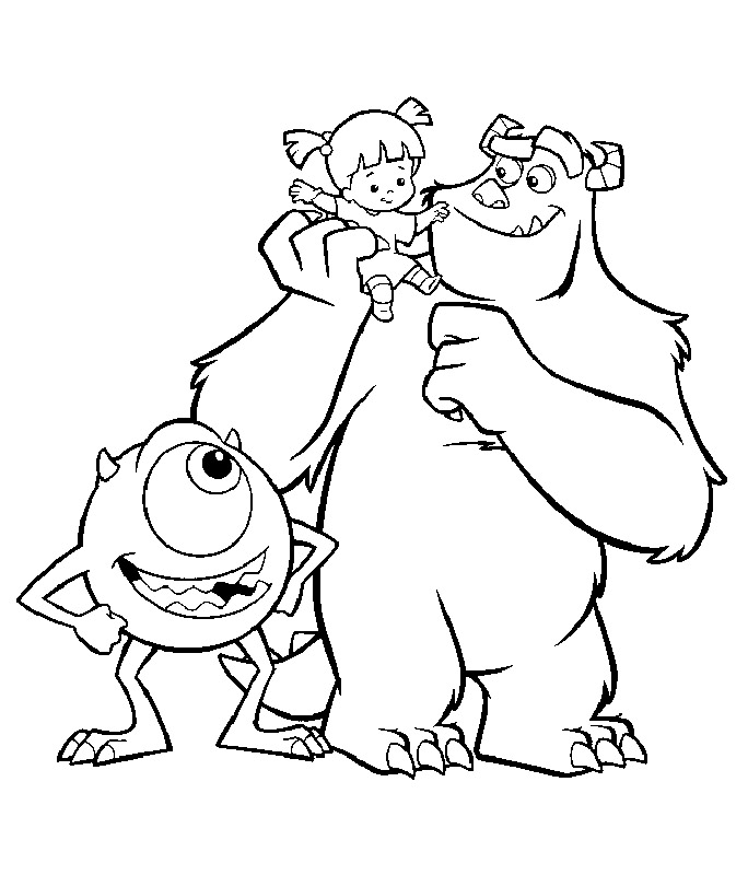 Disney Coloring Pages Pictures: Monsters, Inc Coloring Pages