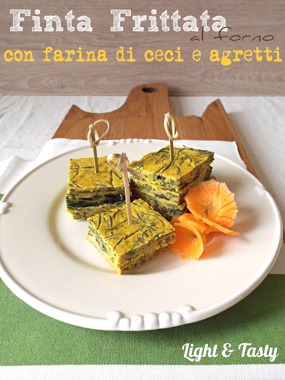 Finta Frittata Al Forno Con Farina Di Ceci E Agretti