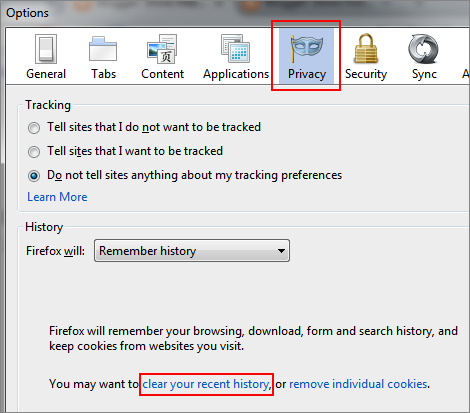 how to delete firefox cookies