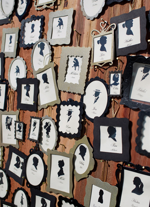 Silhouette custom placecards DIY from WedSharecom