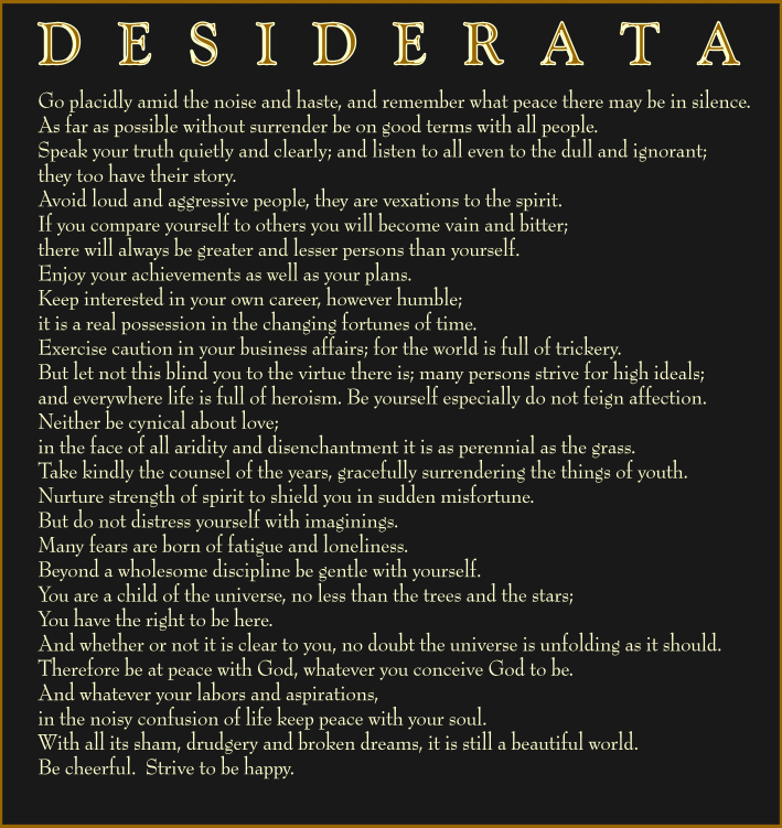 desiderata tattoo