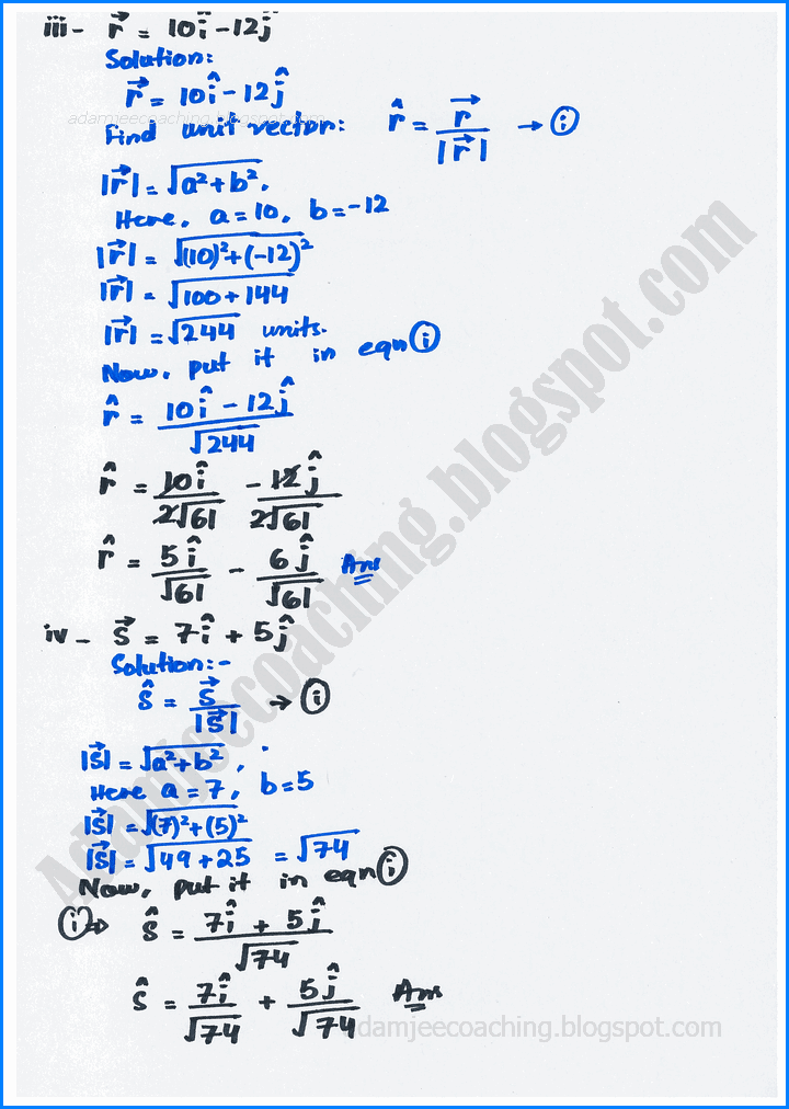vectors-exercise-3-1-mathematics-11th