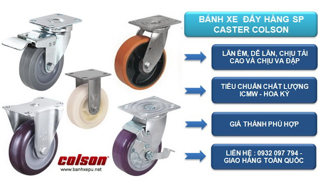 Mua bánh xe PU Colson chính hãng tại Bình Dương www.banhxepu.net