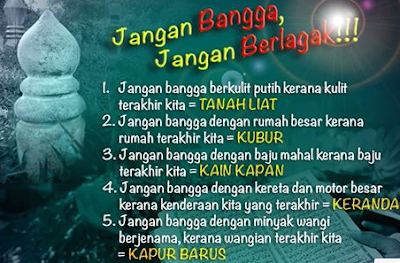 Tazkirah Jumaat. Renungan Bersama Di Hari Jumaat. Jangan Bangga, Jangan Berlagak !!!